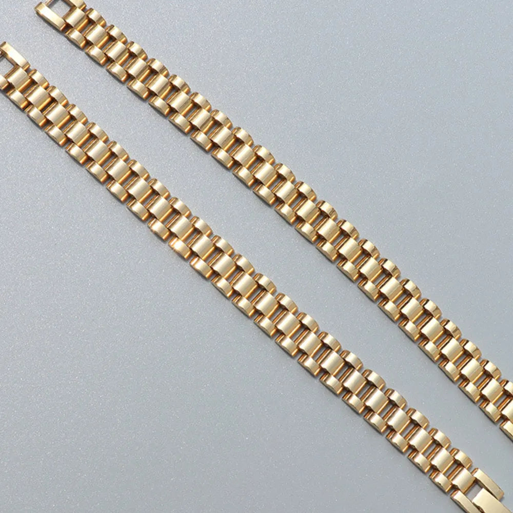 Bracelet Chaîne en Acier Titane | Bijou Homme Femme Élégant | Accessoire Mode