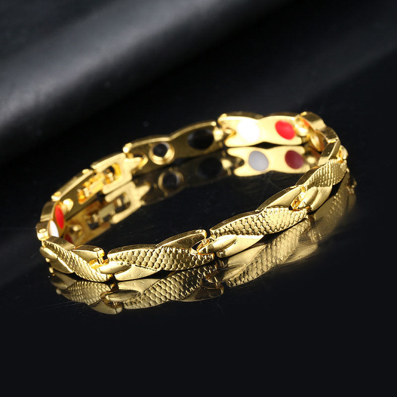 Bracelet Homme Détachable Motif Dragon 7mm | Magnétothérapie Couple