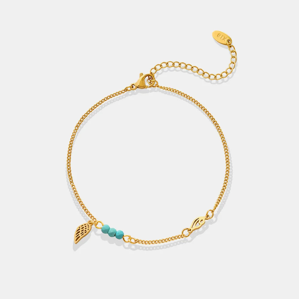 Bracelet Cheville Aile | Acier Titane Inoxydable | Bijou Femme Charme