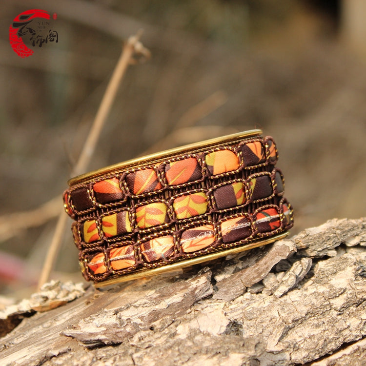 Bracelet Boho Népalais | Perles Larges Ouvert | Bijou Ethnique Femme