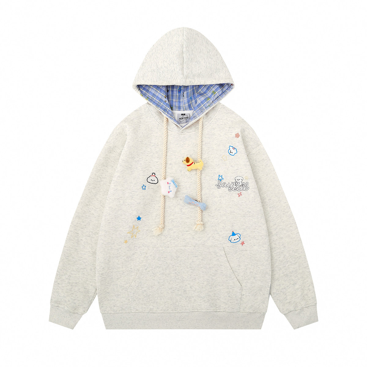 Doll pendant hooded sweatshirt