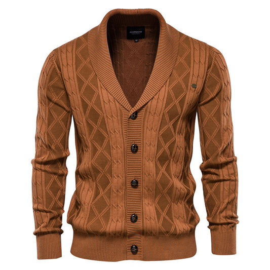 V-neck long sleeved woolen man