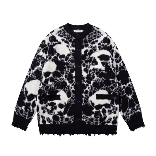 Dark skull sweater jacket