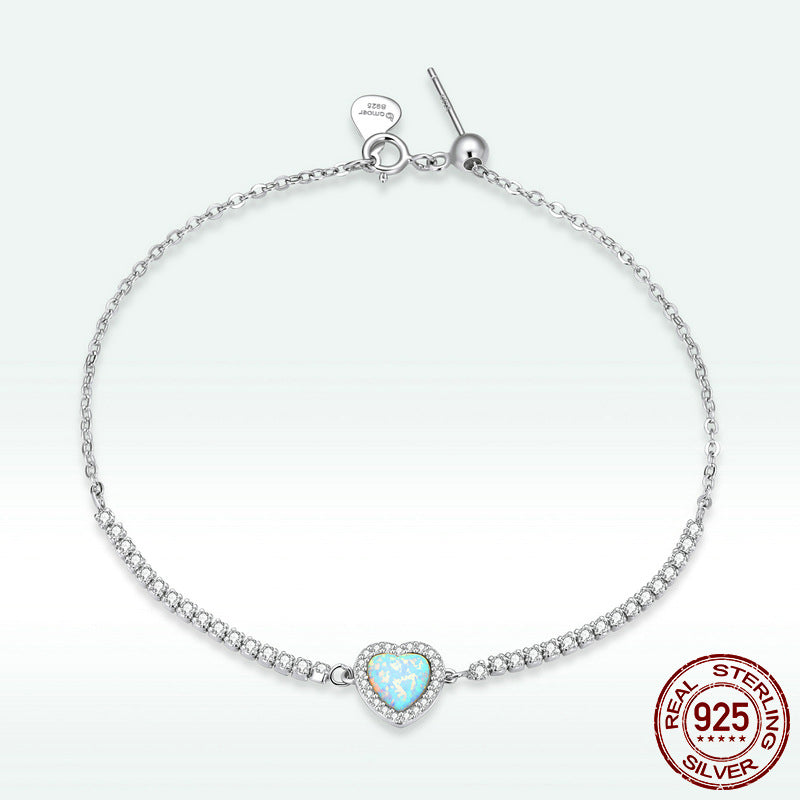 Bracelet Amour Coeur | Bijou Romantique Femme | Cadeau Saint-Valentin