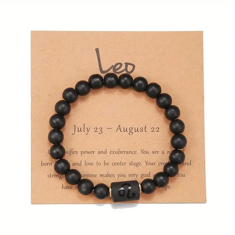 Bracelet Pierre Naturelle Oeil de Tigre | Image Zodiaque Perles | Bijou Spirituel