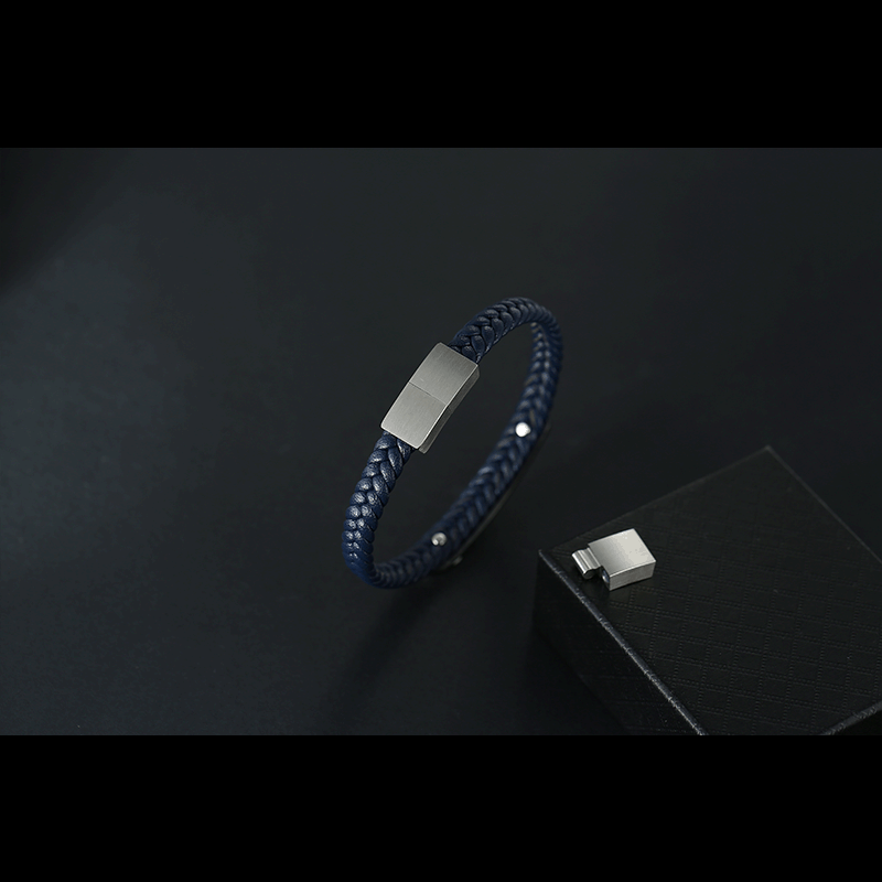 Glossy Simple Bracelet Curved Stainless Steel Bracelet Men's Personalized Bracelet