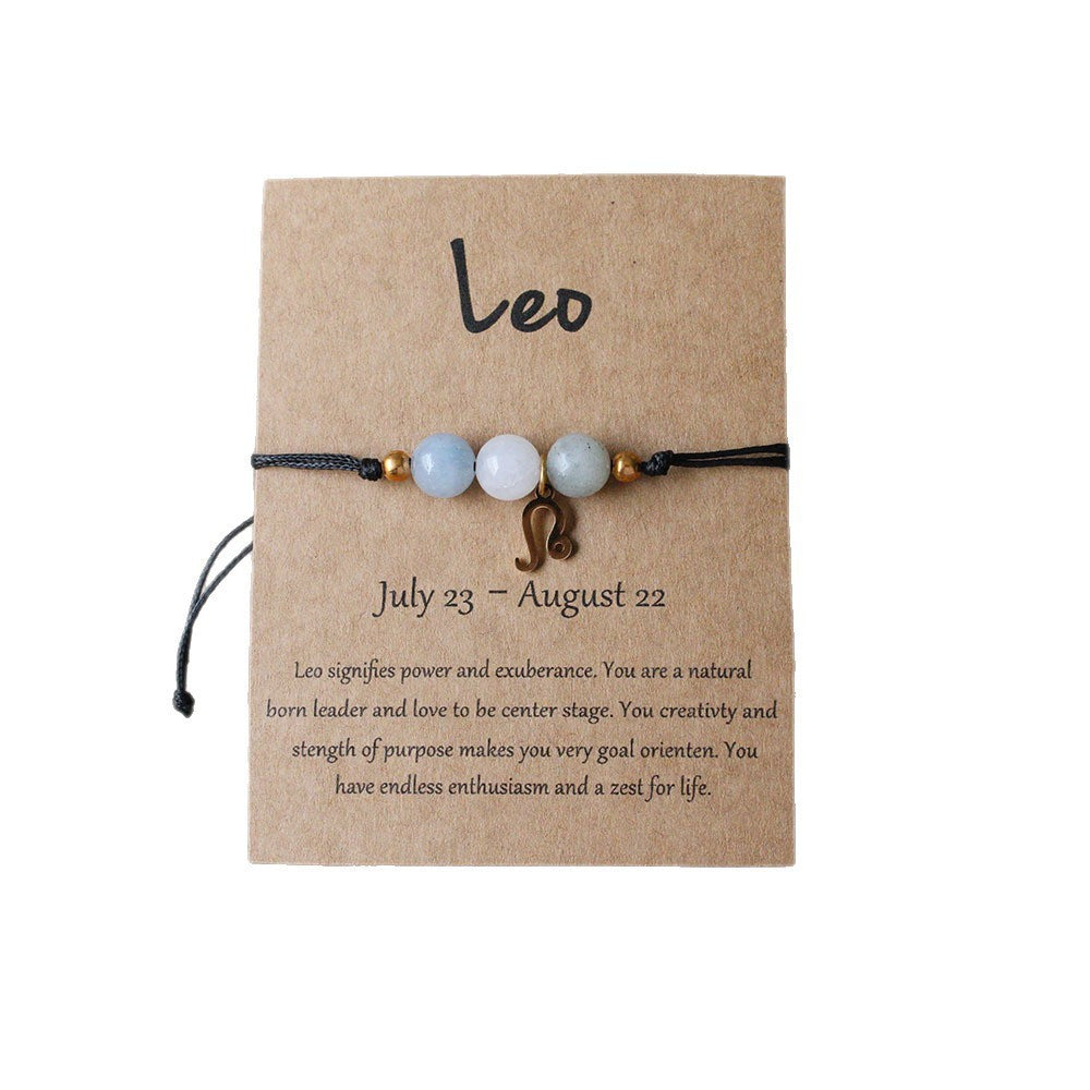 Bracelet Pierre Naturelle Oeil de Tigre | Image Zodiaque Perles | Bijou Spirituel