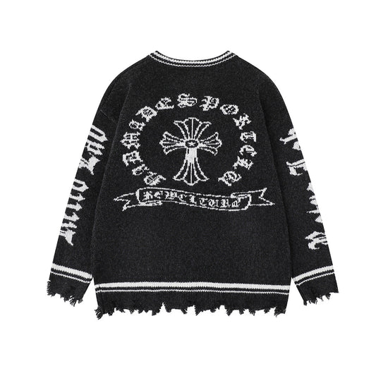 Coat Cross cardigan sweater