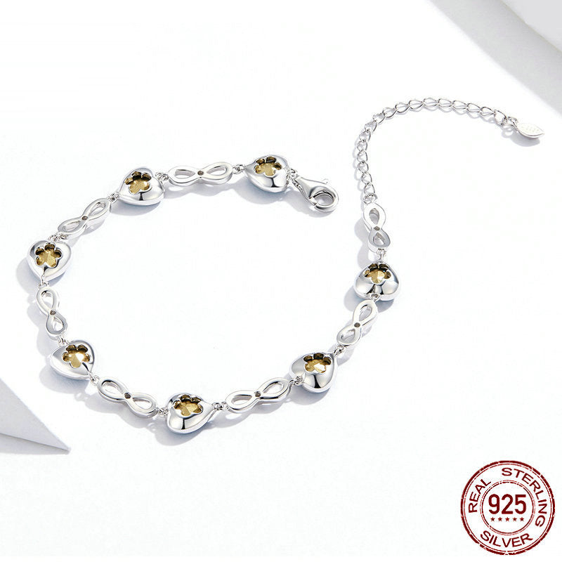 Bracelet Amour Argent 925 | Bijou Romantique Femme | Cadeau Saint-Valentin
