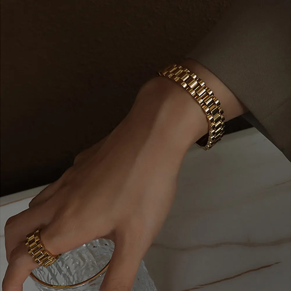 Bracelet Chaîne en Acier Titane | Bijou Homme Femme Élégant | Accessoire Mode