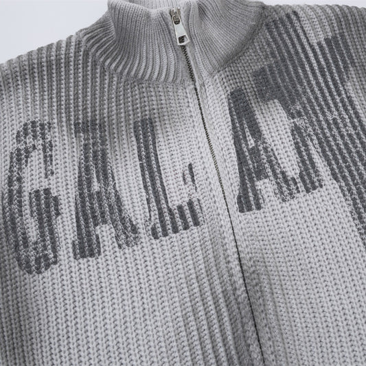 Make a vintage stand up collar cardigan sweater