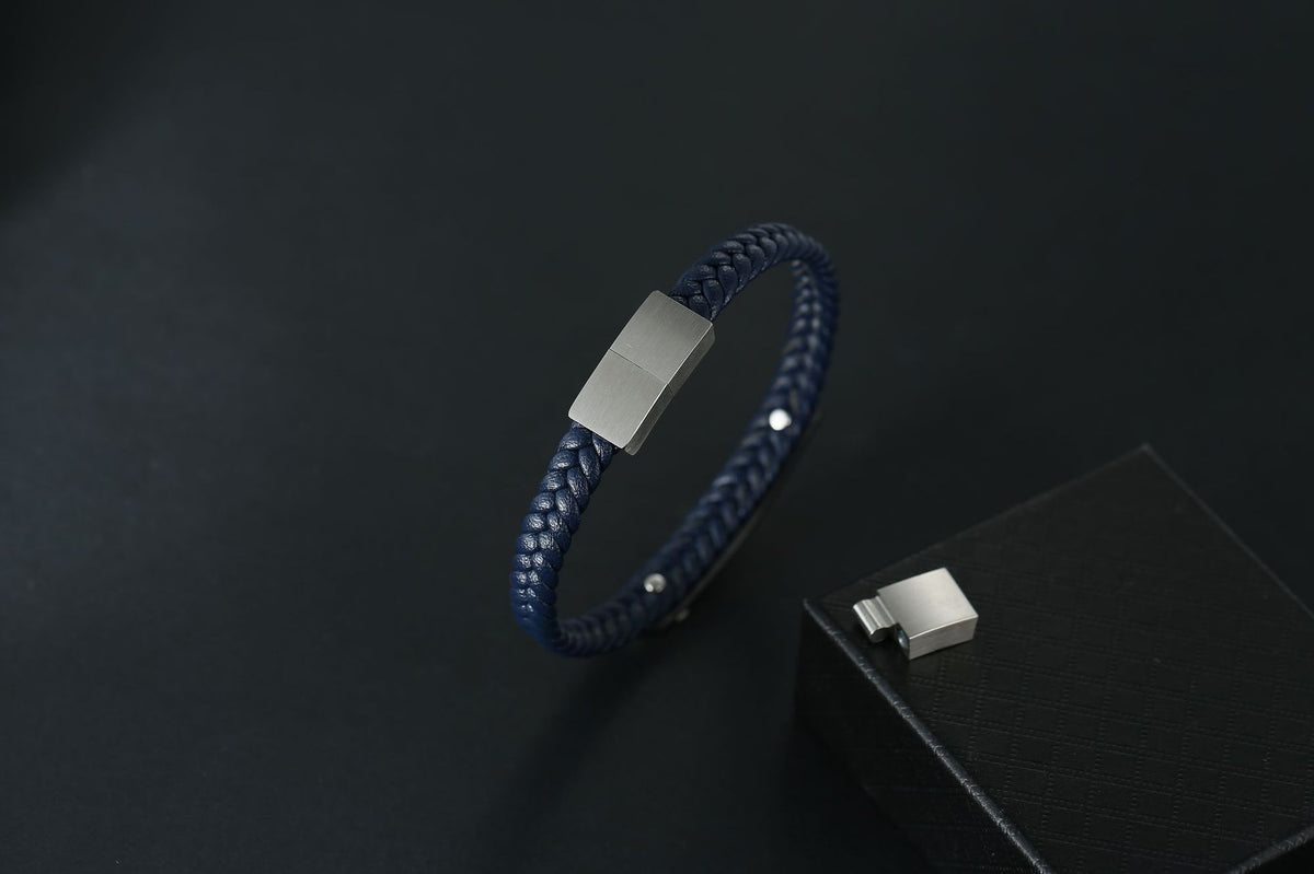 Glossy Simple Bracelet Curved Stainless Steel Bracelet Men's Personalized Bracelet