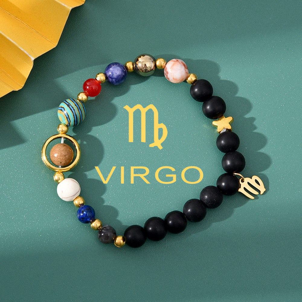 Bracelet Pierre Naturelle Oeil de Tigre | Image Zodiaque Perles | Bijou Spirituel