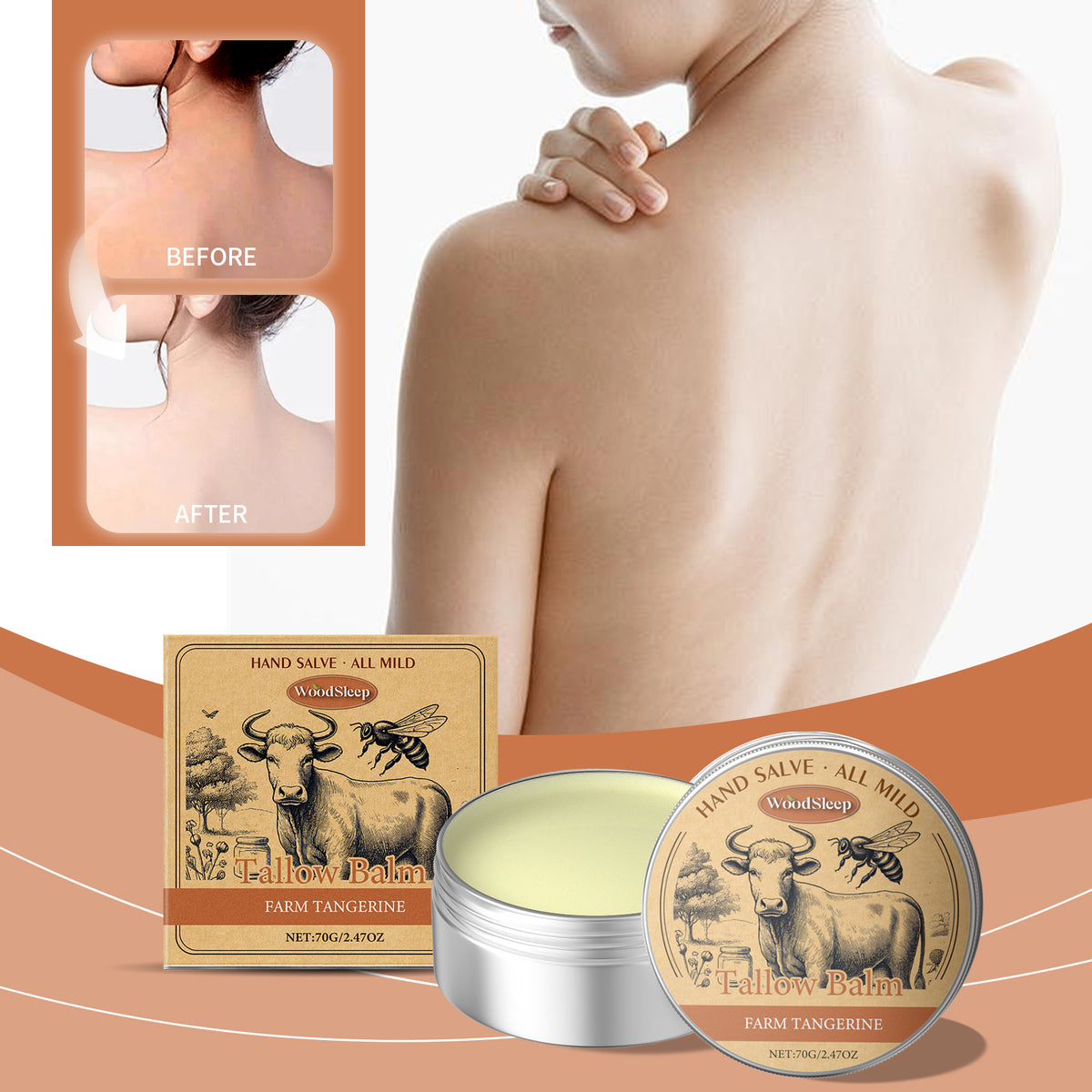 WoodSleep Butter Honey Cream, Gently Moisturizes Skin And Soothes Dry Skin Butter Honey Cream