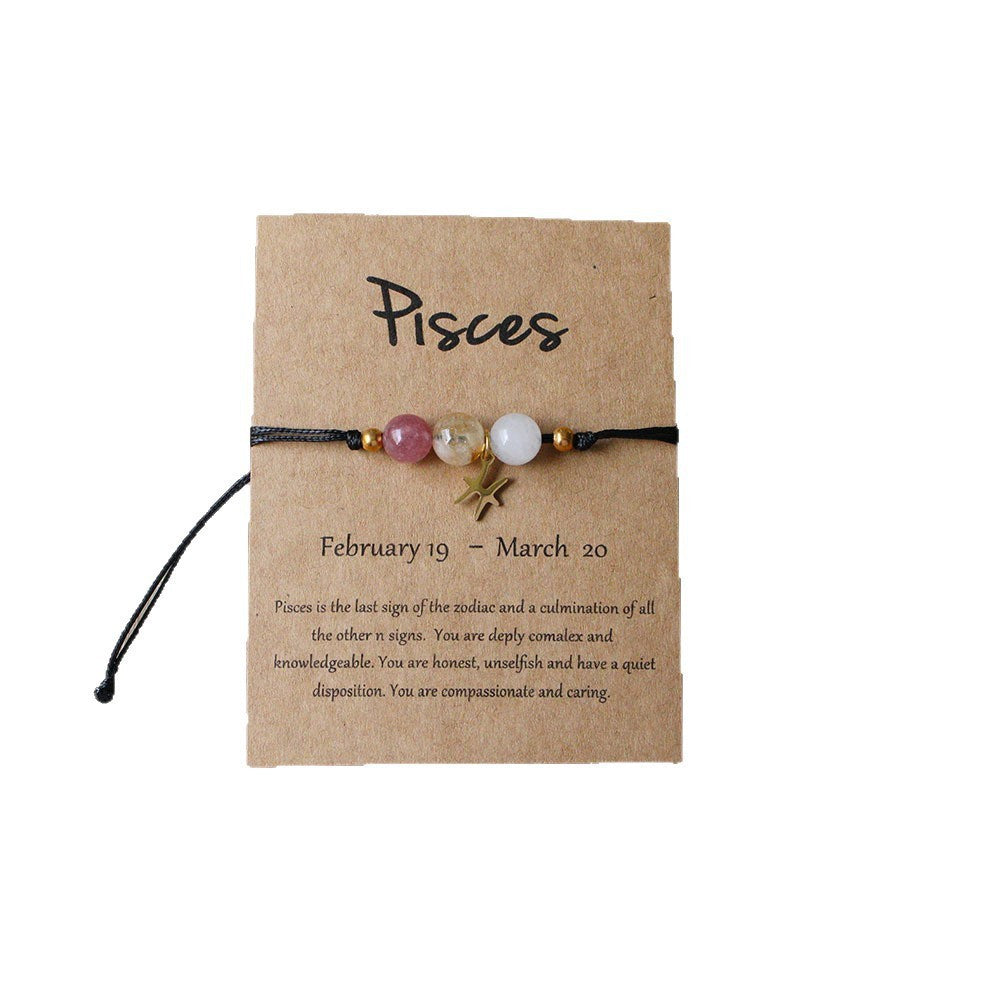 Bracelet Pierre Naturelle Oeil de Tigre | Image Zodiaque Perles | Bijou Spirituel