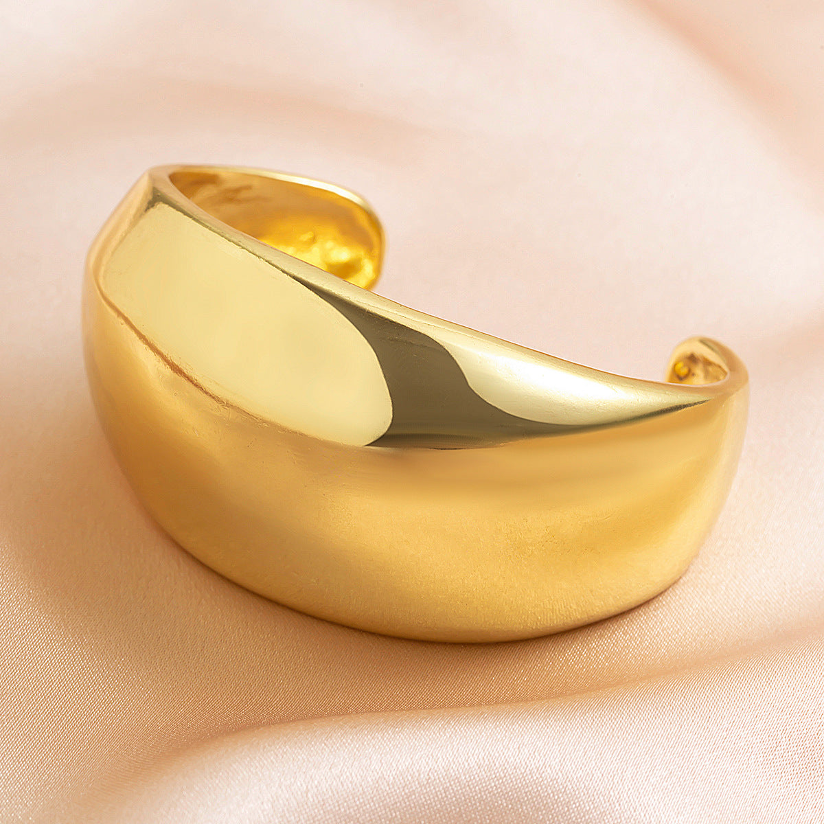 Bracelet Métal Carré Givré | Miroir Personnalisé Courbe | Bijou Rétro Femme