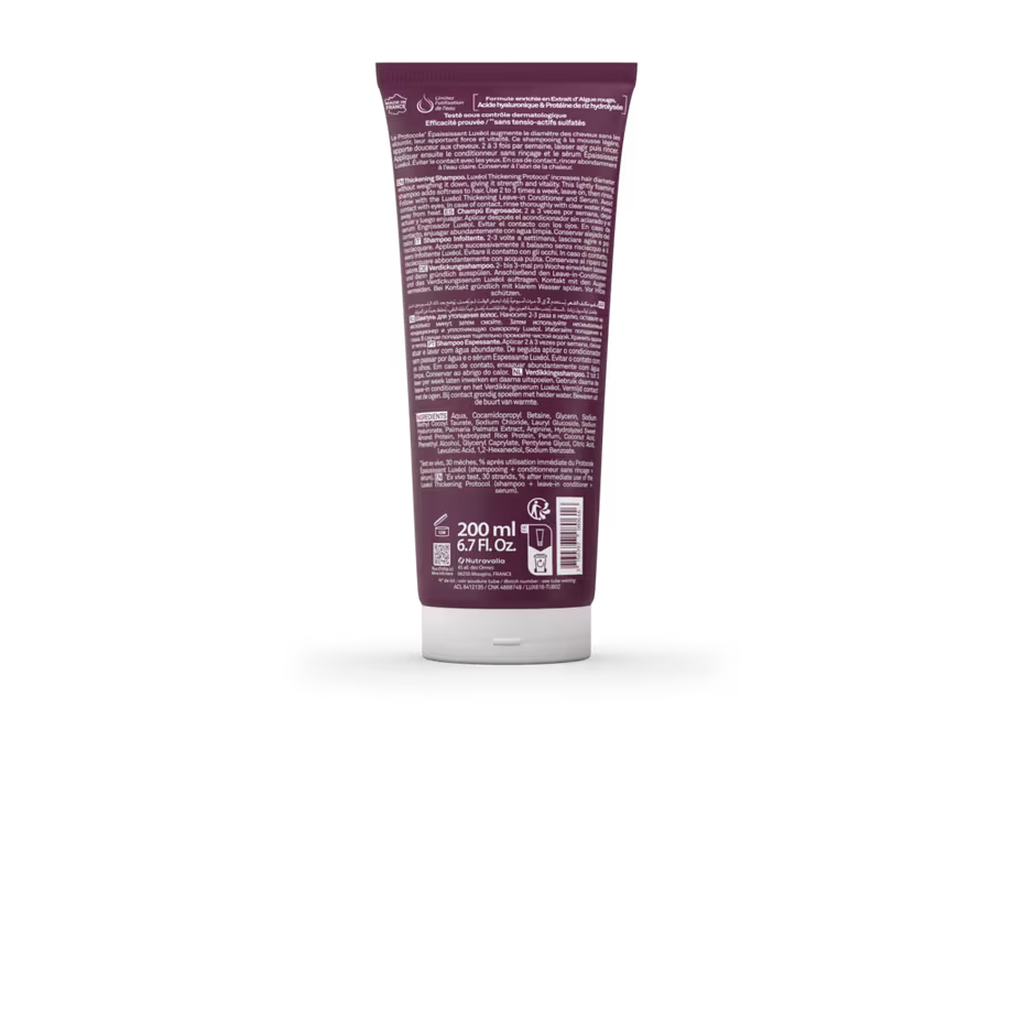 Luxéol Thickening Shampoo for Fine Hair – Hair Density & Strength – 200 ml