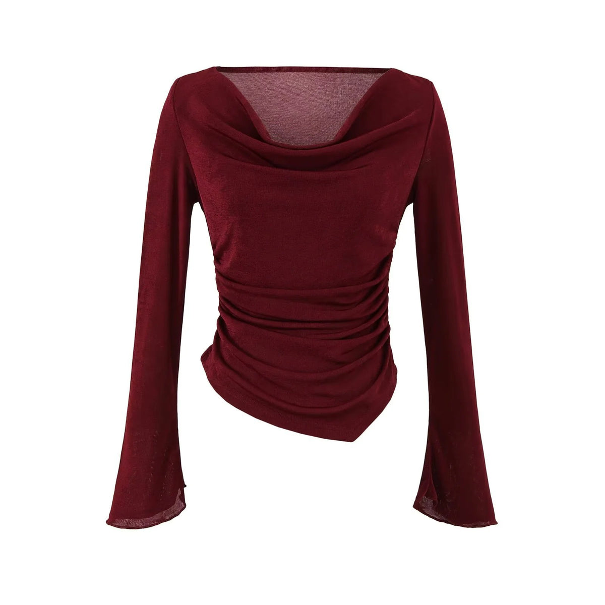 Sexy Swinging Neck Long Sleeve T-shirt for Women