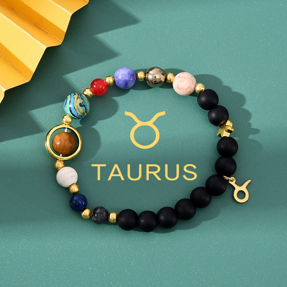 Bracelet Pierre Naturelle Oeil de Tigre | Image Zodiaque Perles | Bijou Spirituel