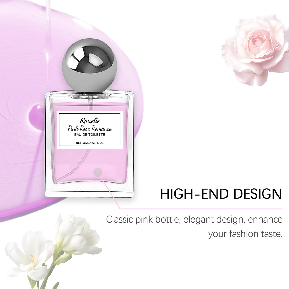 Parfum Roxelis Rose Rose Charme | Phéromone Cologne Longue Tenue | Eau de Parfum Femme