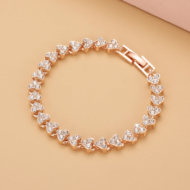 Bracelet Romain Femme Zircon Cristal | Bague avec Diamants | Bijou Mode