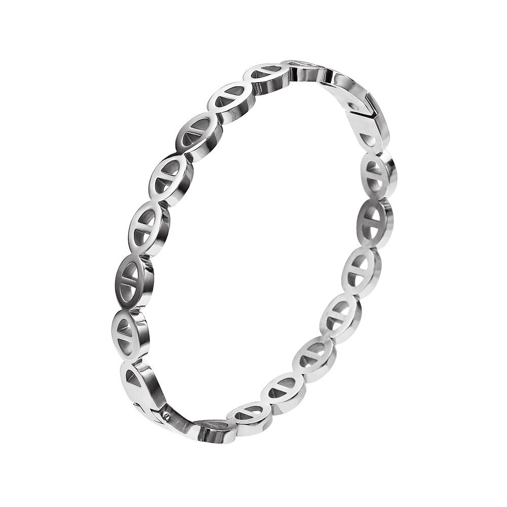 Bracelet Nez de Cochon Acier Titane | Bijou Tendance Unisexe | Accessoire Mode