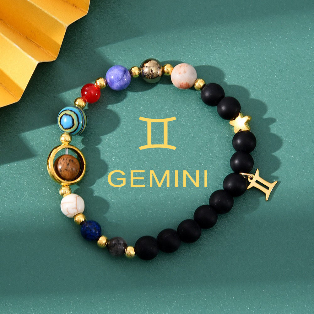 Bracelet Pierre Naturelle Oeil de Tigre | Image Zodiaque Perles | Bijou Spirituel