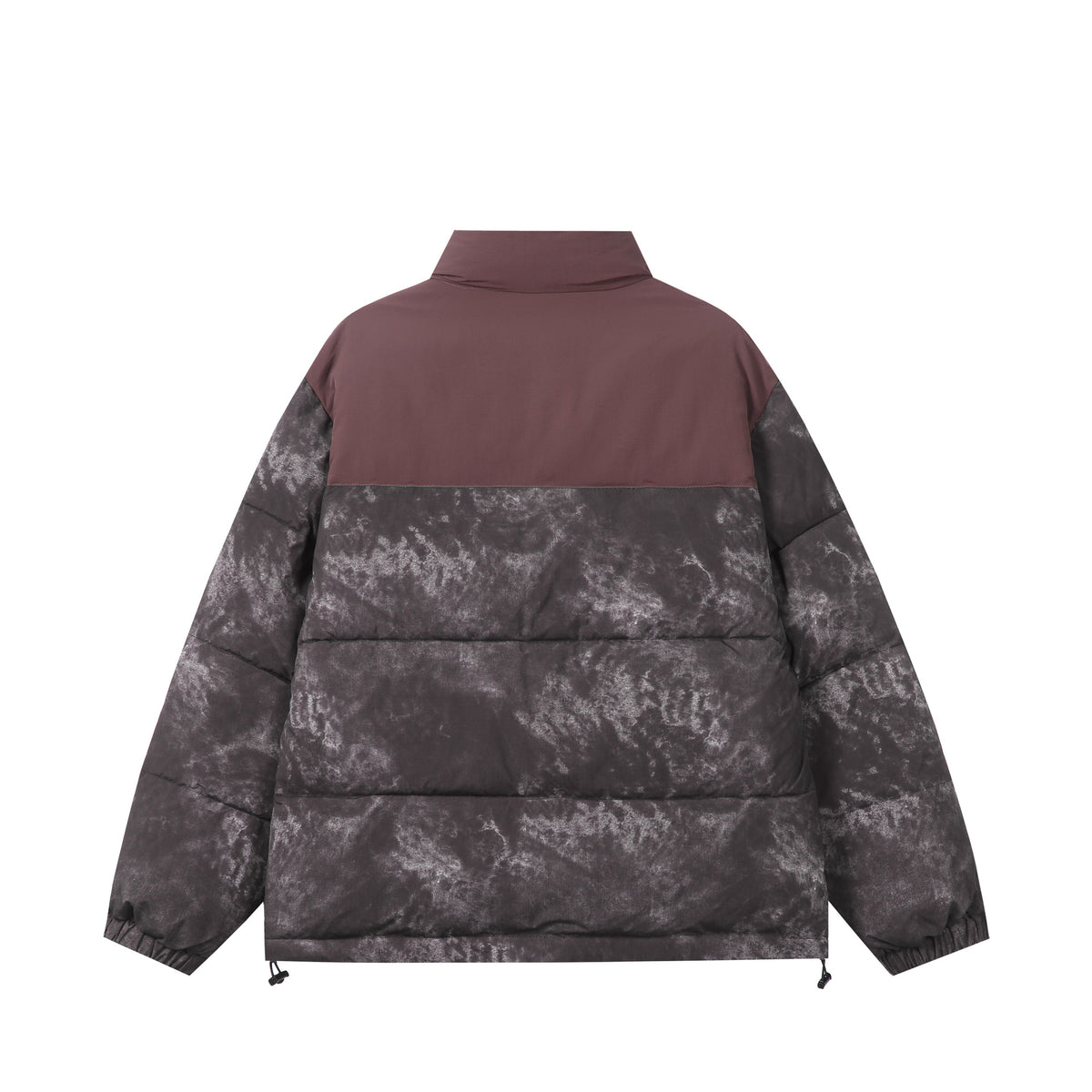 Men's Thick Camouflage Color-Block Stand-Up Collar Cotton Coat Warm Bread Jacket