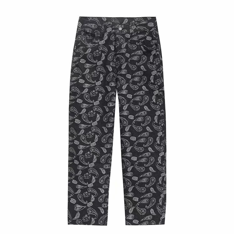 Jeans Droits Homme Style Japonais Streetwear – Coupe Large