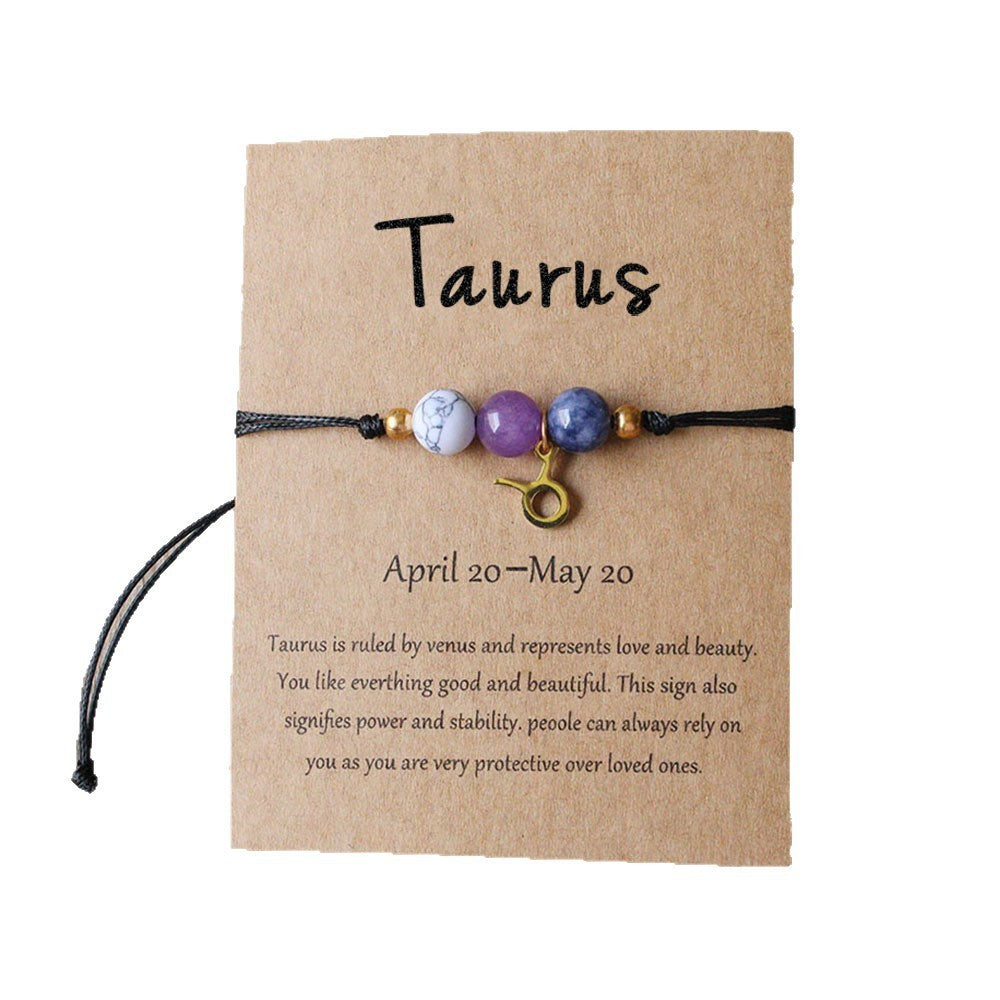 Bracelet Pierre Naturelle Oeil de Tigre | Image Zodiaque Perles | Bijou Spirituel