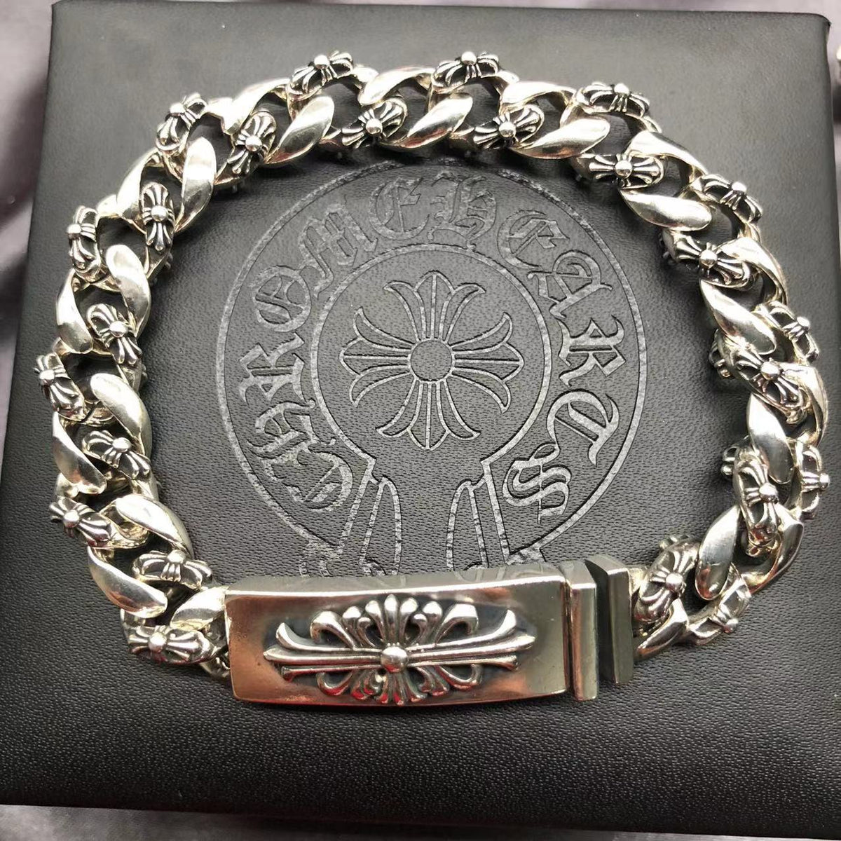Cross flower bracelet chain