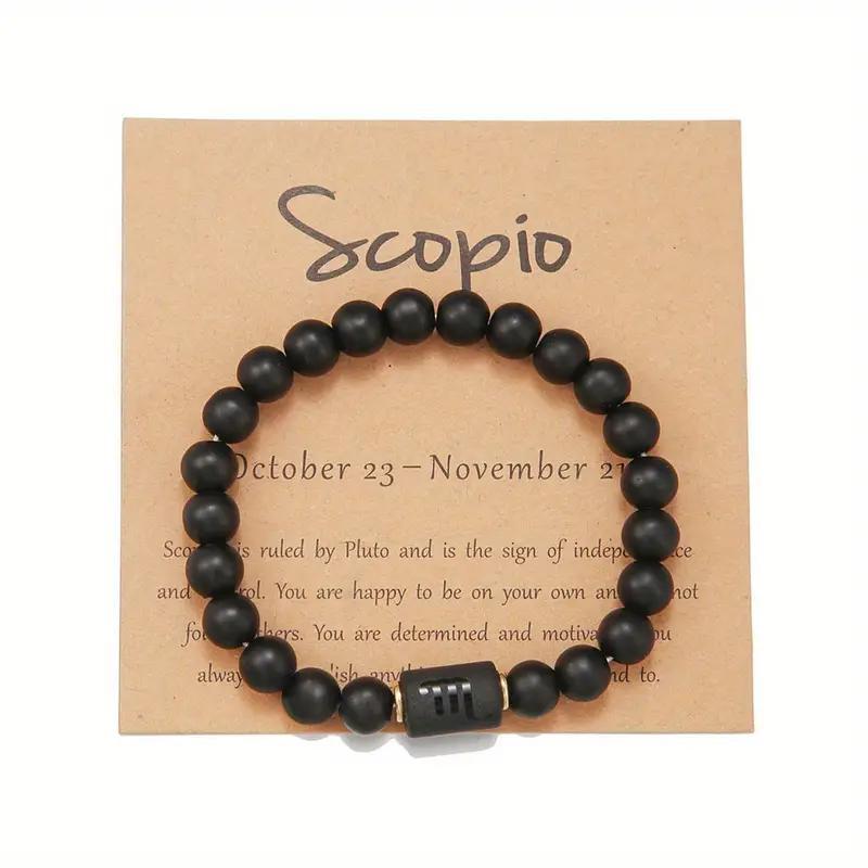 Bracelet Pierre Naturelle Oeil de Tigre | Image Zodiaque Perles | Bijou Spirituel