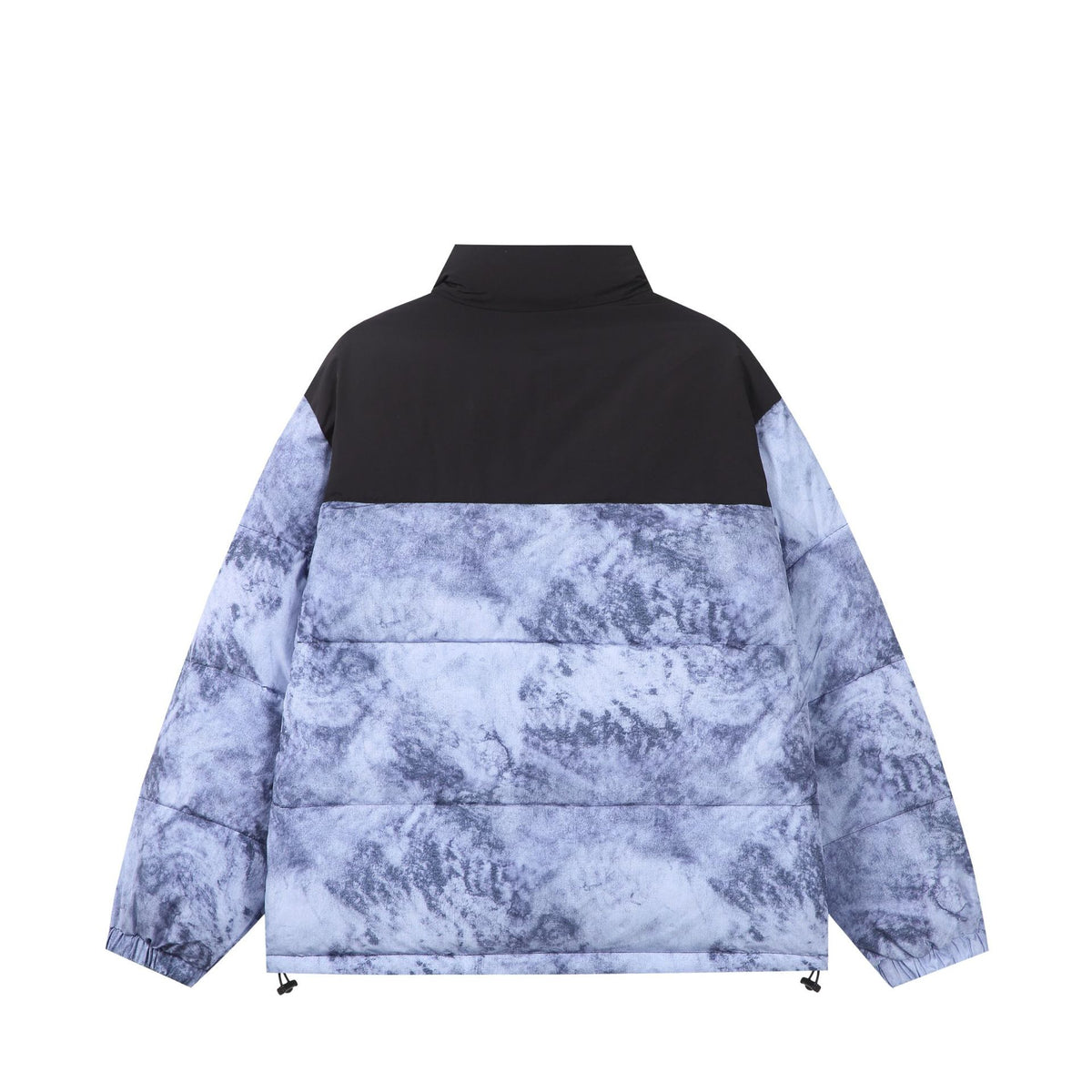 Men's Thick Camouflage Color-Block Stand-Up Collar Cotton Coat Warm Bread Jacket