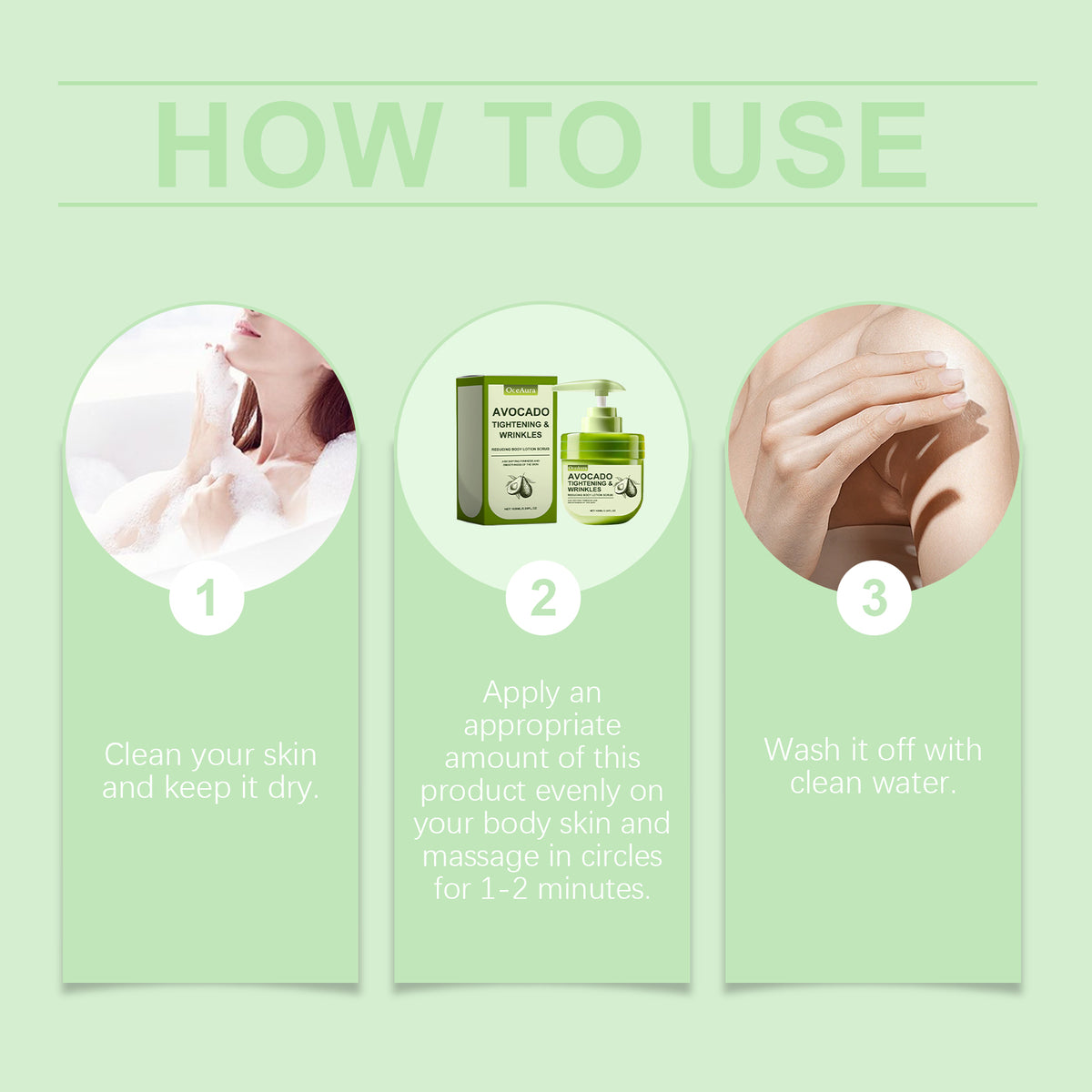 Lotion Exfoliante Corps Avocat OceAura | Hydratation Complète Peau | Soin Corps