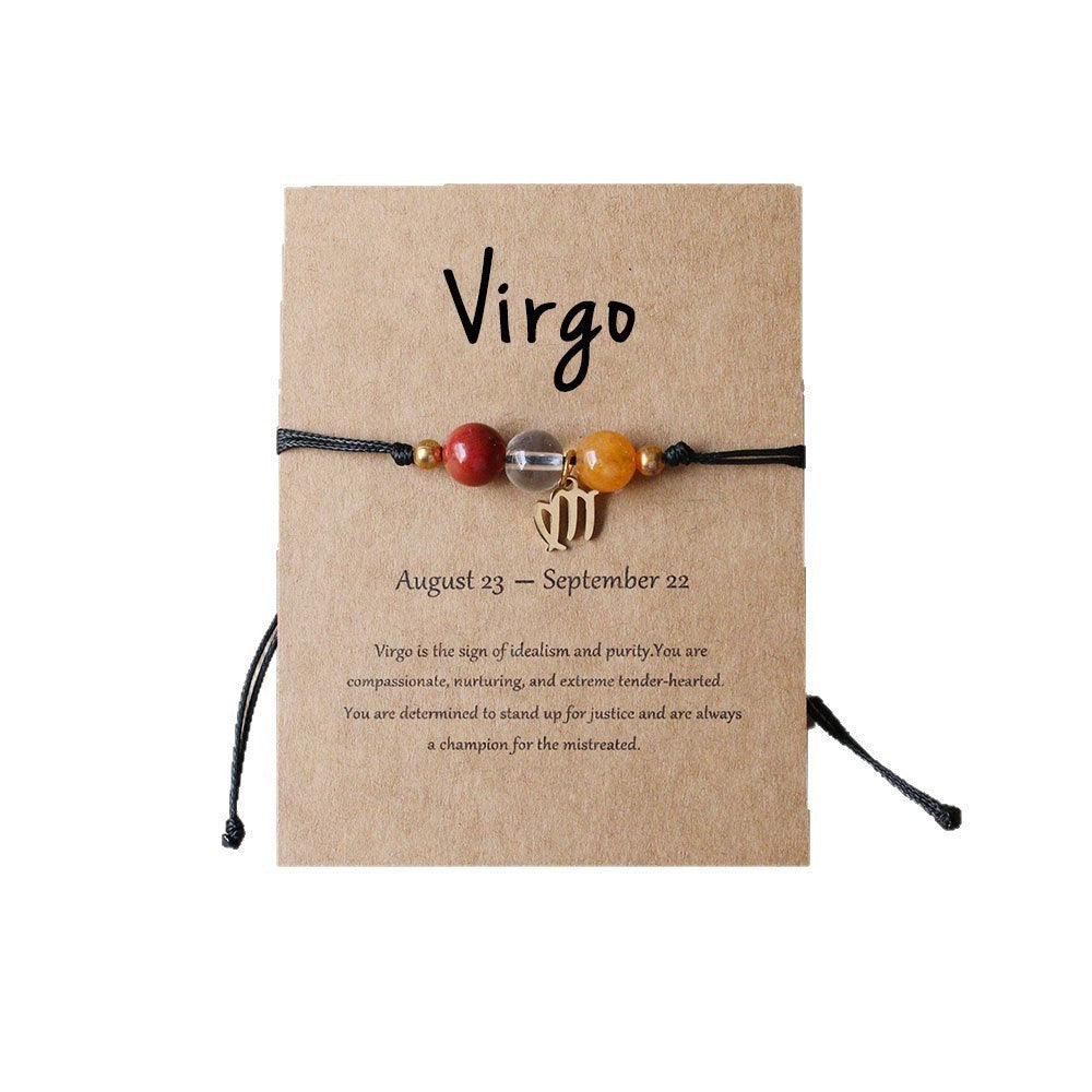 Bracelet Pierre Naturelle Oeil de Tigre | Image Zodiaque Perles | Bijou Spirituel