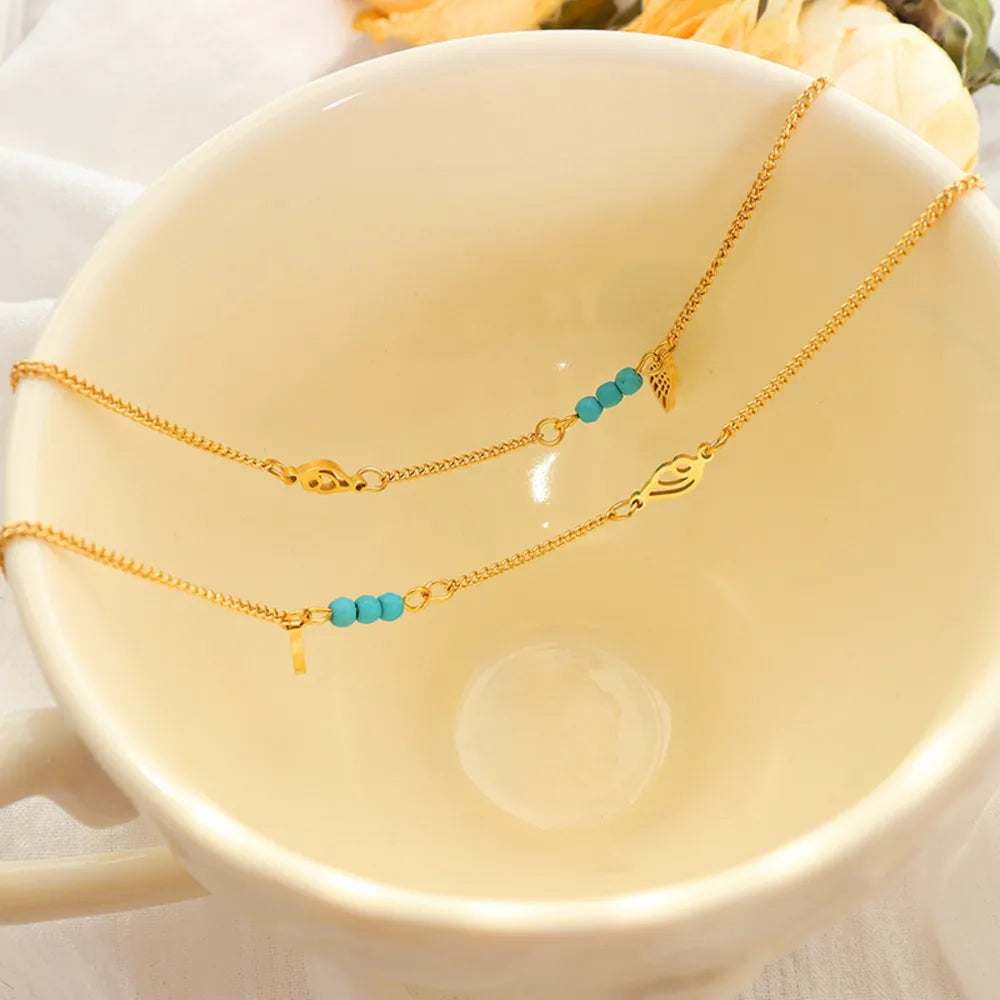 Bracelet Cheville Aile | Acier Titane Inoxydable | Bijou Femme Charme