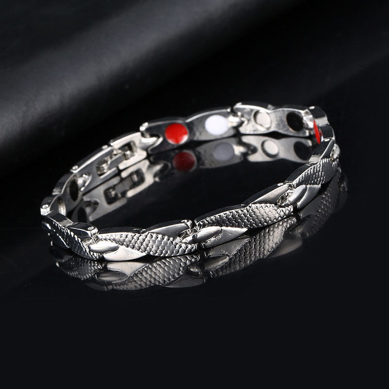 Bracelet Homme Détachable Motif Dragon 7mm | Magnétothérapie Couple