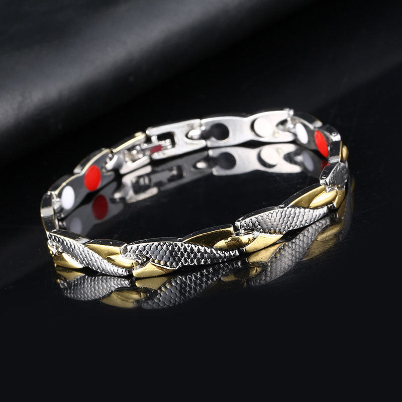 Bracelet Homme Détachable Motif Dragon 7mm | Magnétothérapie Couple