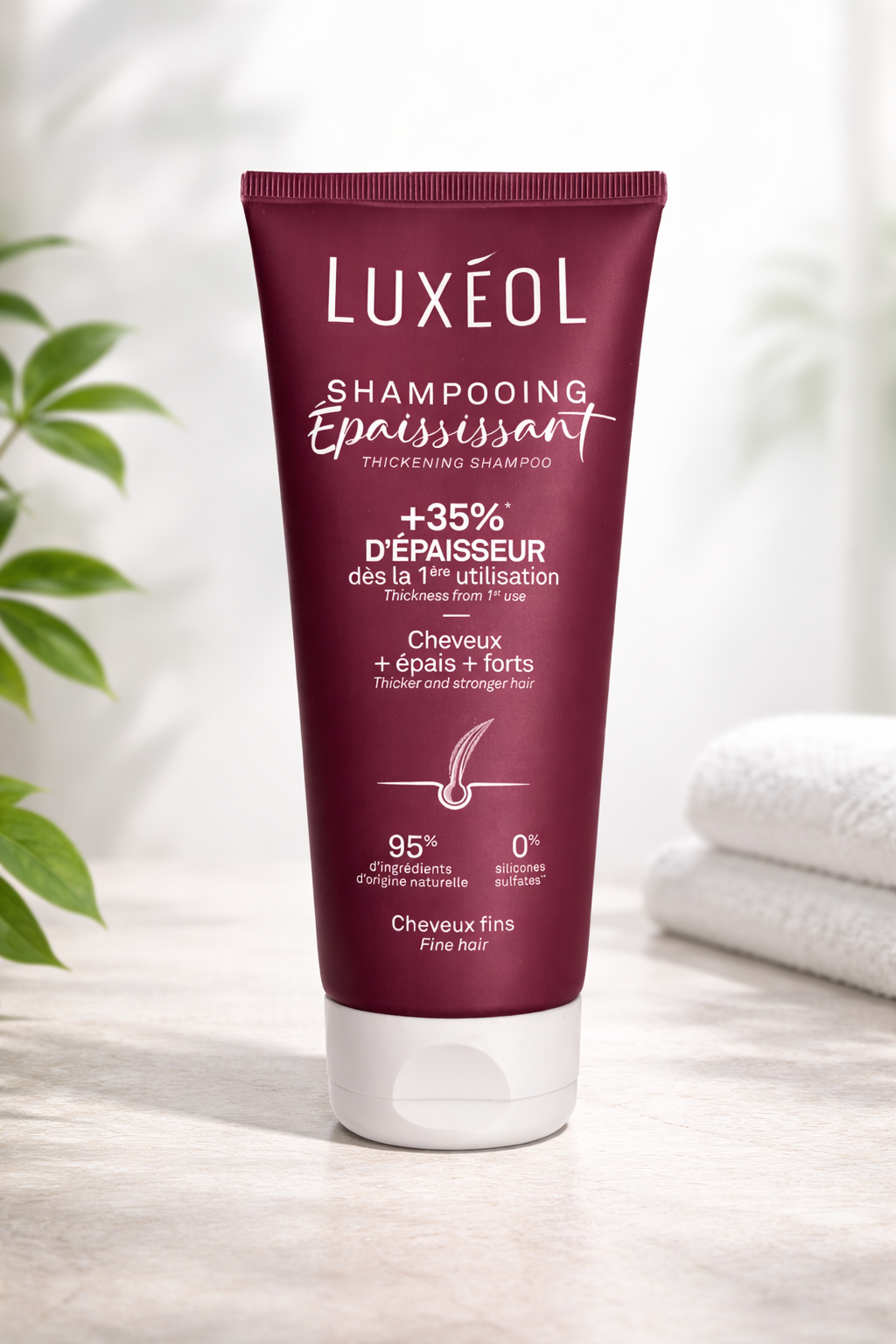 Luxéol Thickening Shampoo for Fine Hair – Hair Density & Strength – 200 ml
