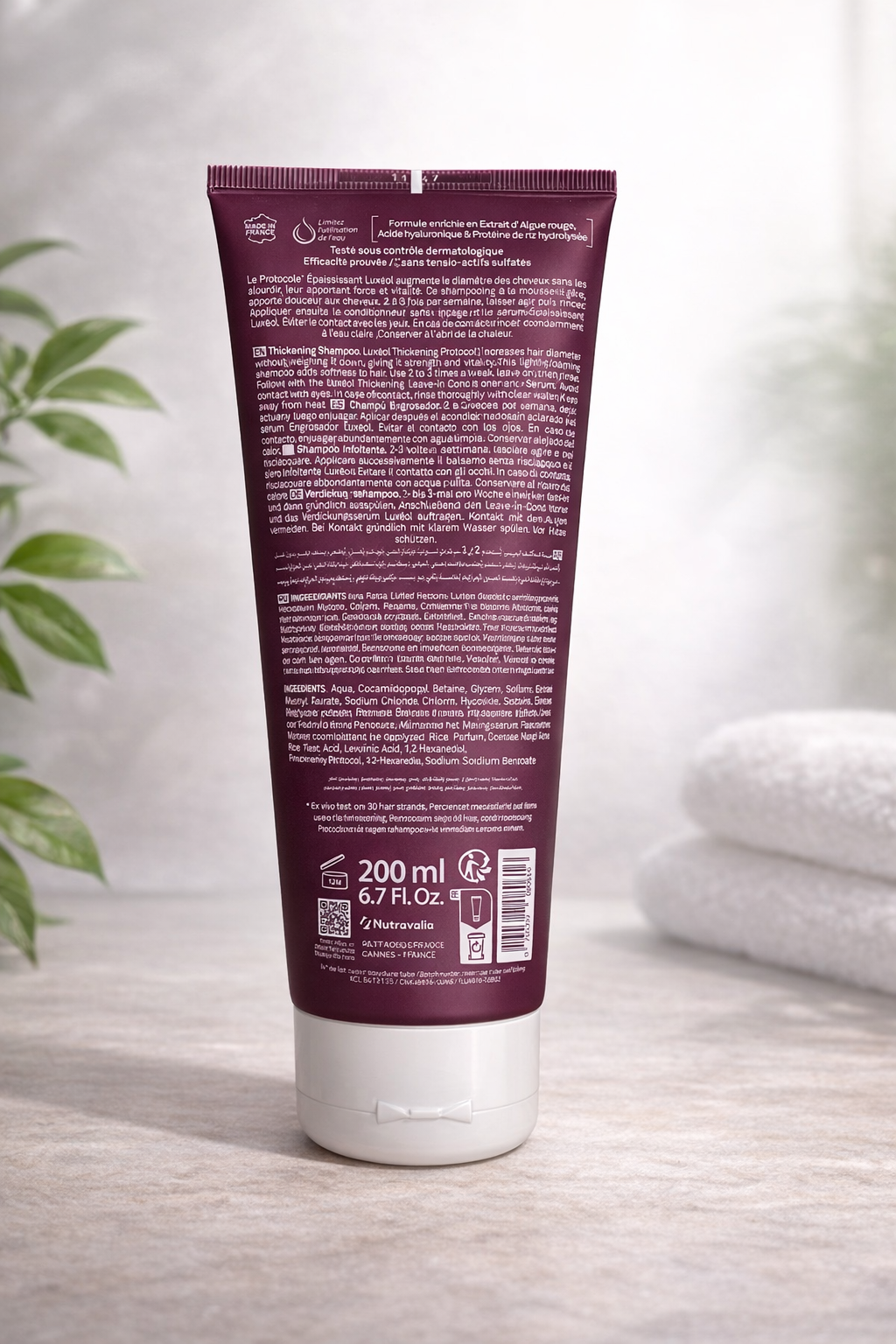 Luxéol Thickening Shampoo for Fine Hair – Hair Density & Strength – 200 ml