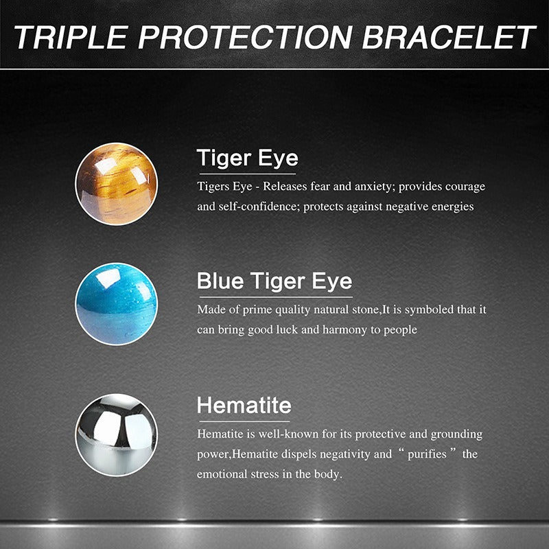 Bracelet Homme Pierre Naturelle 8MM | Oeil de Tigre Tressé Ajustable