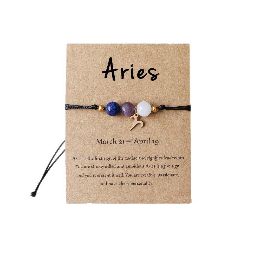 Bracelet Pierre Naturelle Oeil de Tigre | Image Zodiaque Perles | Bijou Spirituel