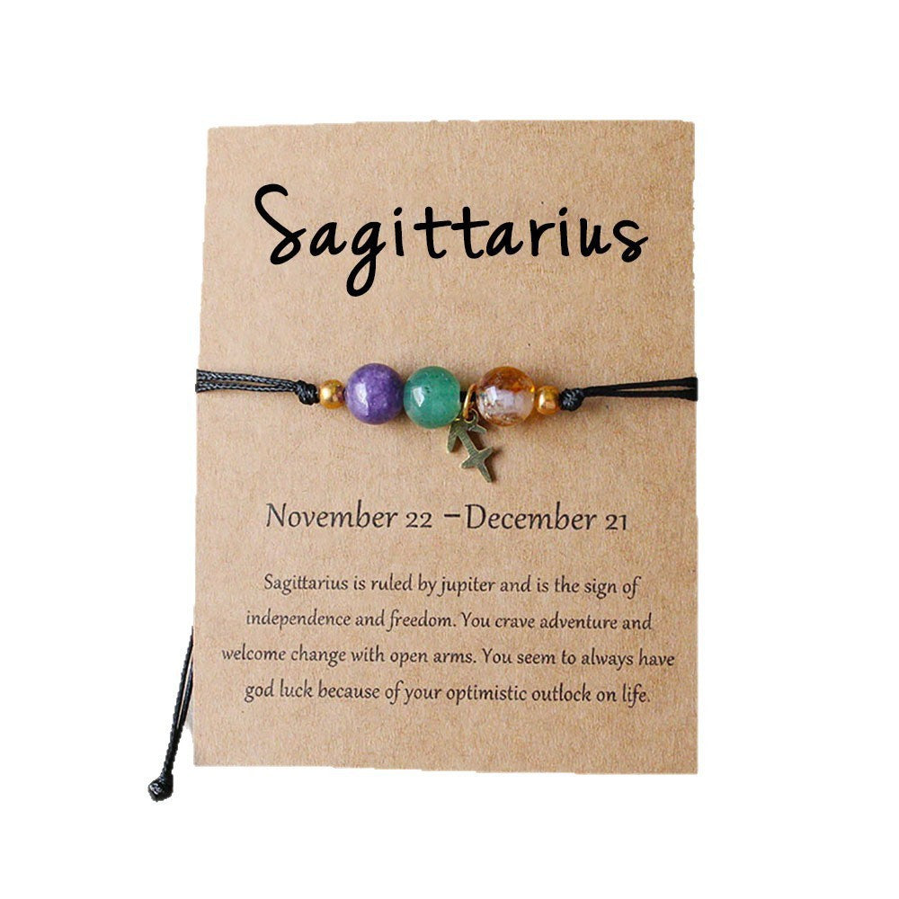 Bracelet Pierre Naturelle Oeil de Tigre | Image Zodiaque Perles | Bijou Spirituel