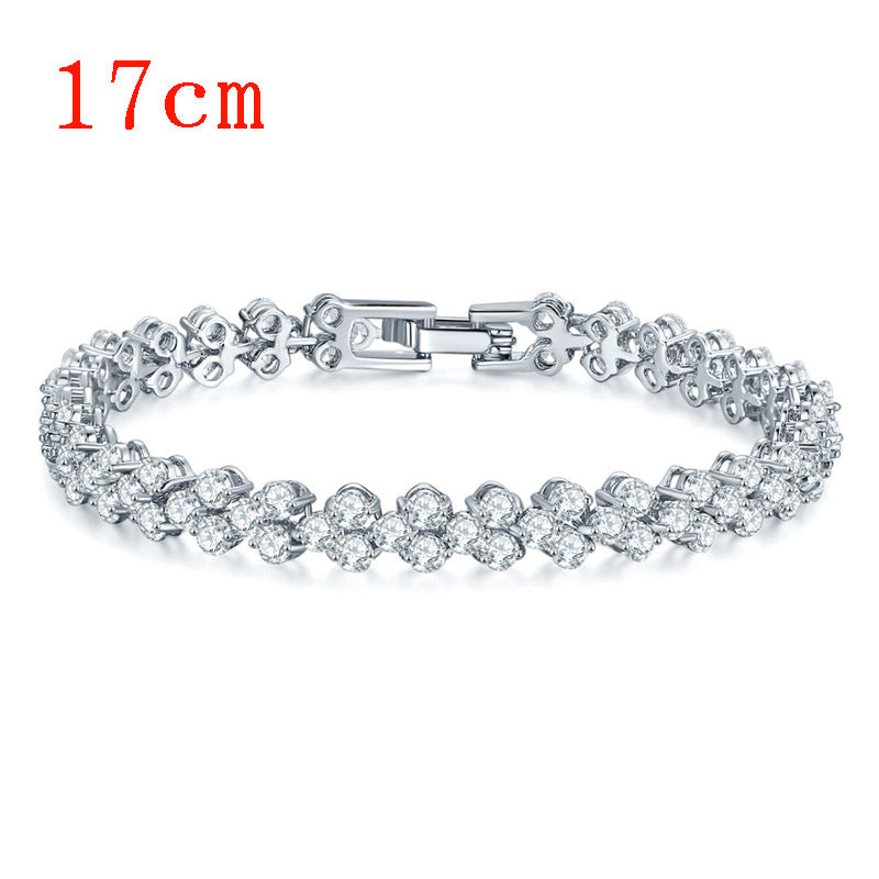 Bracelet Romain Cuivre Zircon AAA | Bijou Luxueux Femme | Cadeau Élégant