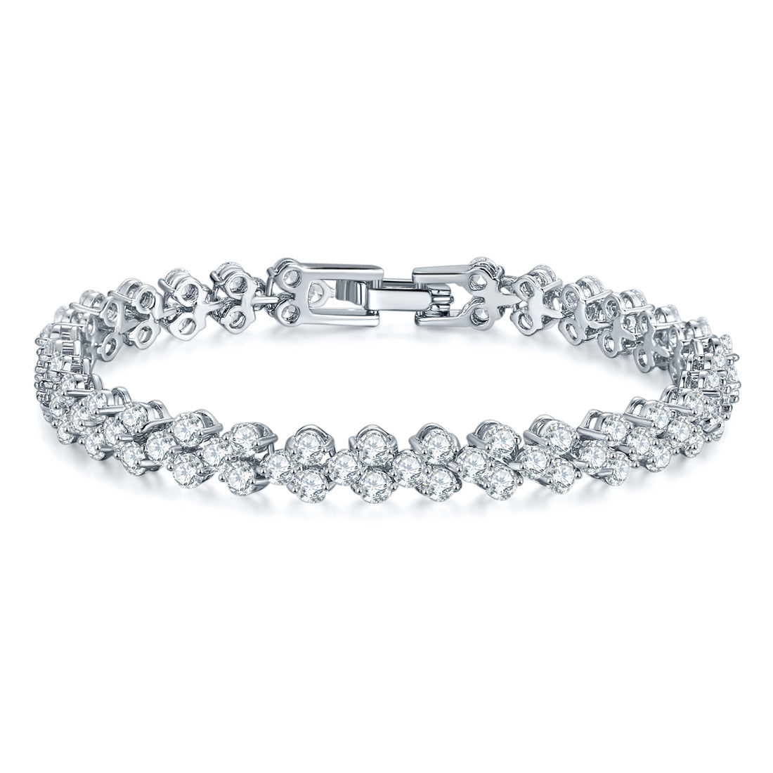 Bracelet Romain Cuivre Zircon AAA | Bijou Luxueux Femme | Cadeau Élégant