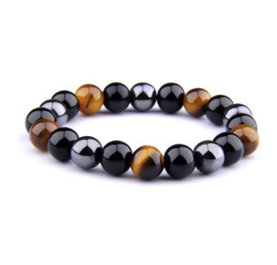 Tiger Eye Bracelet Obsidian Hematite Gemstone Bead Bracelet（FD0503、 FB05-6mm 、FB05-8mm 、FB05-10mm 、FD0504）