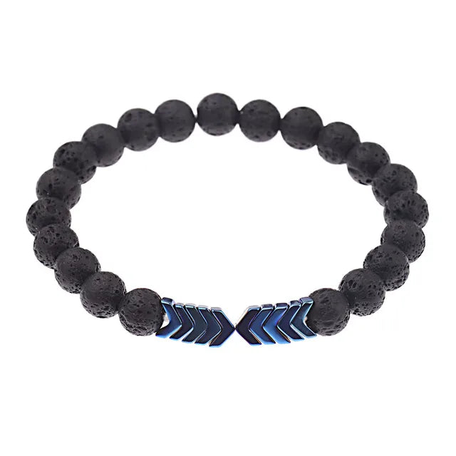 Bracelet Diffuseur Flèche Sacrée | Pierre de Lave Aromathérapie | Bijou Bien-être