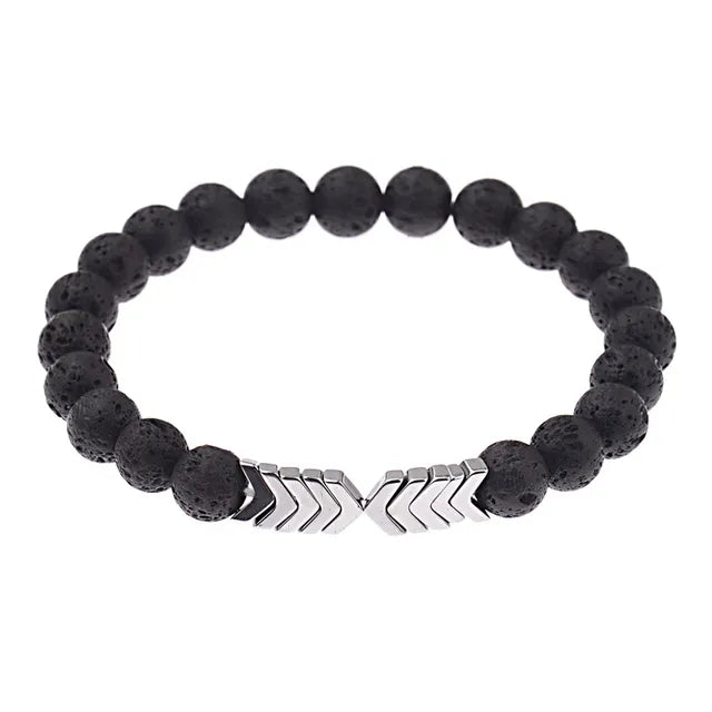 Bracelet Diffuseur Flèche Sacrée | Pierre de Lave Aromathérapie | Bijou Bien-être