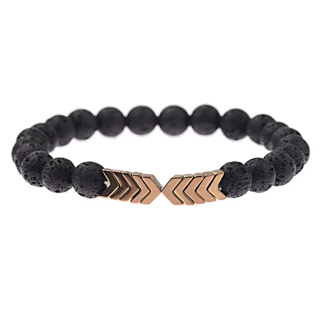 Bracelet Diffuseur Flèche Sacrée | Pierre de Lave Aromathérapie | Bijou Bien-être