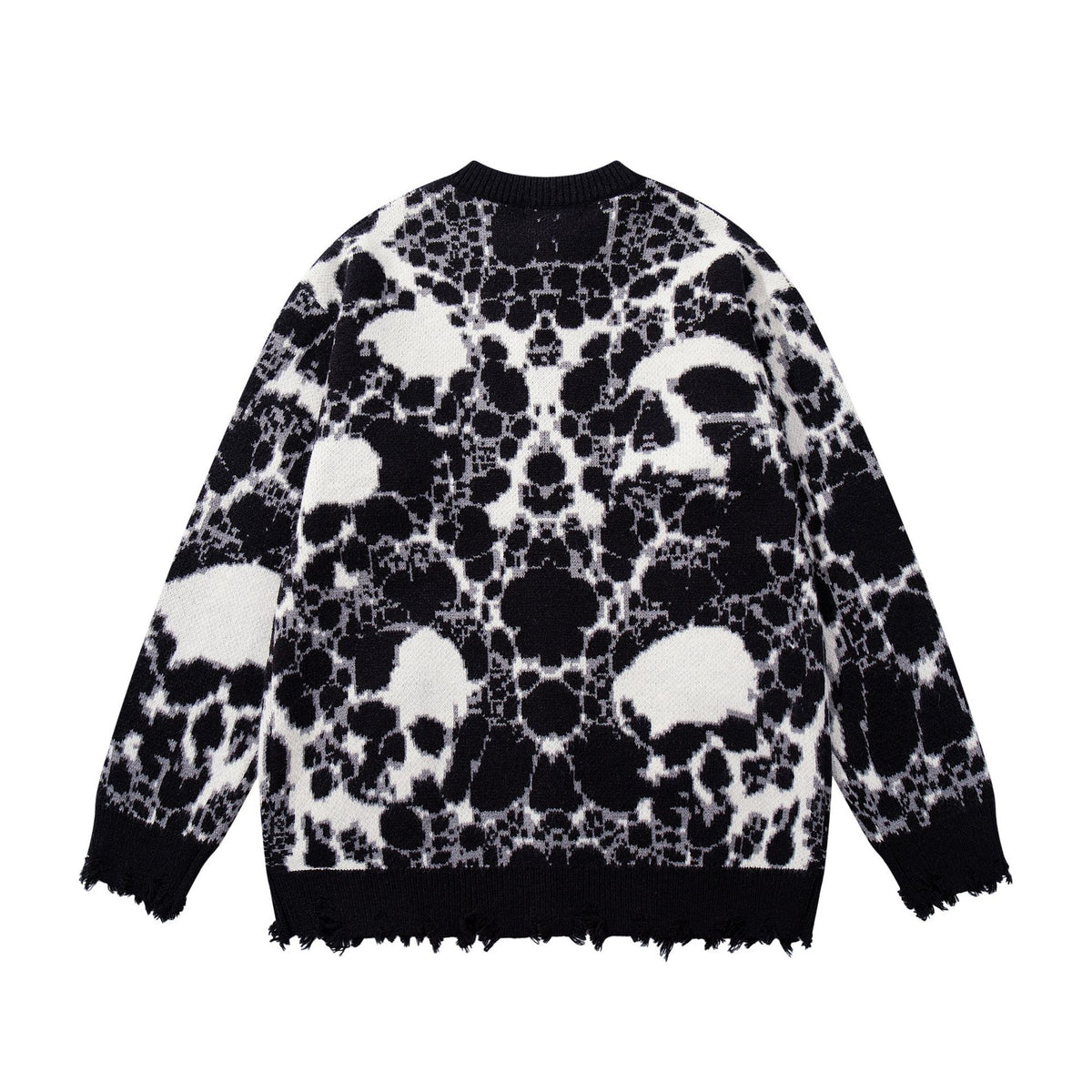 Veste Pull Skull Jacquard Homme – Style Dark Streetwear